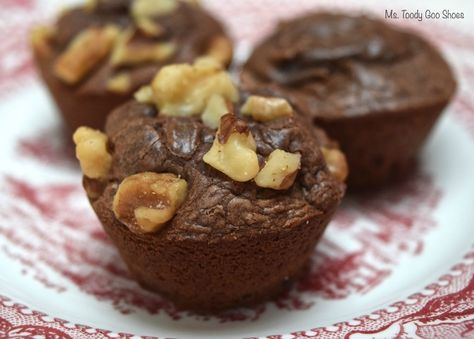 Nutella Brownies - Only 4 ingredients! Easiest bake-from-scratch recipe I've made...They take less than 5 minutes to prepare :) Ms. Toody Goo Shoes #Nutella Nutella Brownies, 4 Ingredient, Easy Baking, 4 Ingredients, Tis The Season, Nutella, Brownies, Muffins, Baking