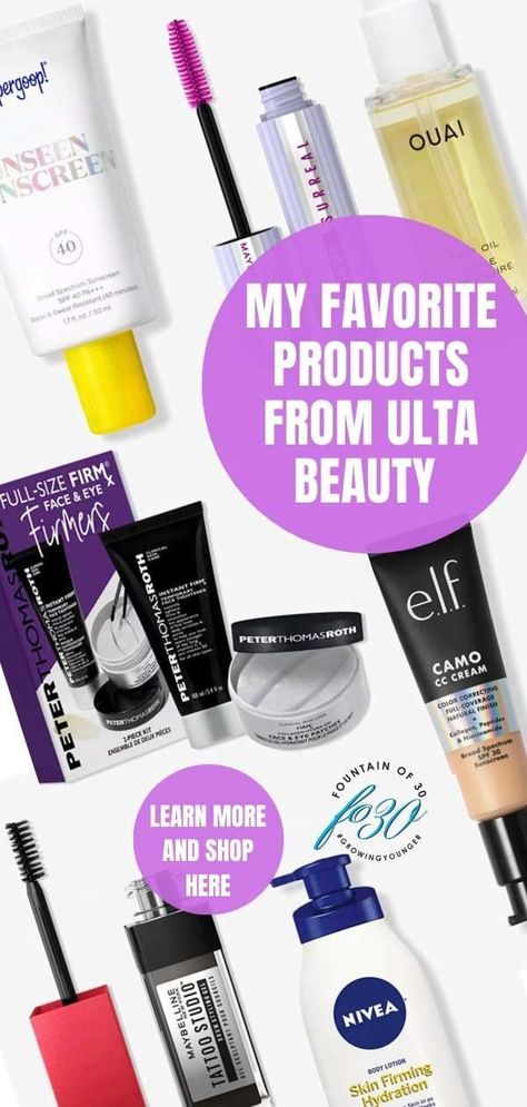 my favorite products from ulta beauty fountainof30 Best Products At Ulta, Ouai Hair Oil, Ouai Hair, It Cosmetics Cc Cream, Drugstore Mascara, Borage Oil, Beauty Gift Card, Anti Aging Beauty, Beauty Lover