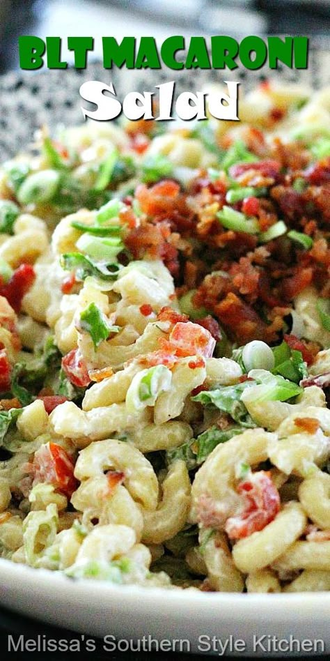 Blt Macaroni Salad, Salad Taco, Blt Pasta, Blt Pasta Salads, Best Macaroni Salad, Macaroni Salad Recipe, Savory Salads, Salad Pasta, Best Salad Recipes