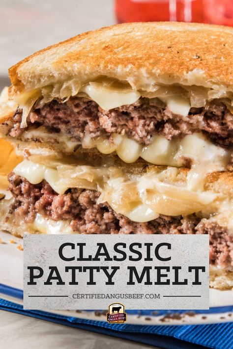 Beef Patties Recipes, Patty Melt Recipe, Beef Appetizers, Dinner Noodles, Dinner Sandwich, Best Beef Recipes, Melt Recipe, Griddle Recipes, Patty Melt