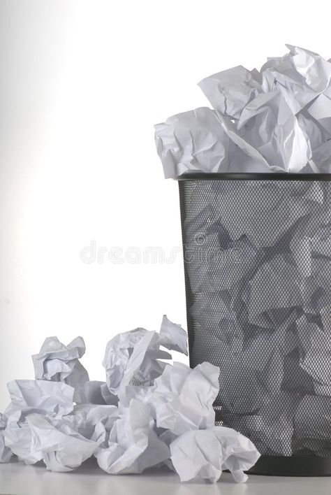 Wastebasket. Overflowing Wastebasket filled with white crumpled paper half view , #SPONSORED, #filled, #Overflowing, #Wastebasket, #white, #view #ad Crumpled Paper Photography, White Crumpled Paper, Paper Crumpled, G Words, Crumpled Paper, Frank Gehry, Paper Basket, Waste Paper, Paper Drawing