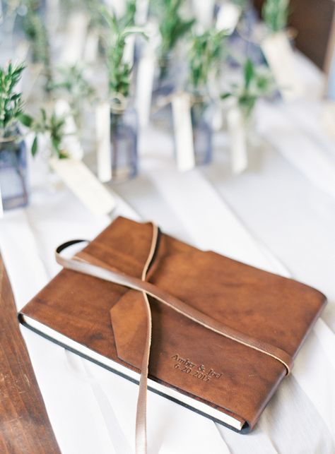 Leather Wedding Guest Book, Simple European Style, Greenery Bouquets, Wedding Album Cover Design, Leather Guest Book, Wedding Album Cover, Mediterranean Wedding, Greenery Bouquet, Olive Branches