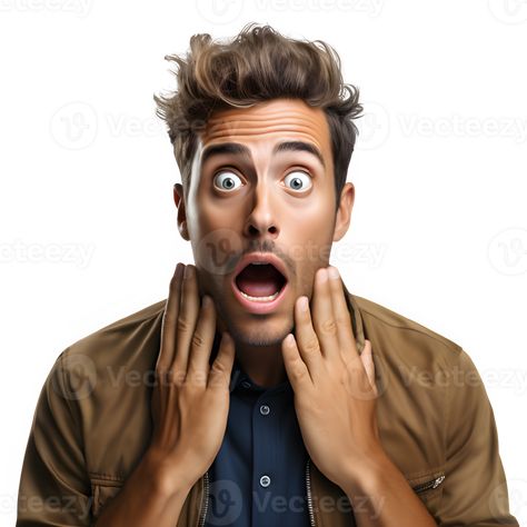 Half body portrait of a man with shocked expression isolated on transparent background,man with shocked expression ,generative ai Half Body Portrait, Shocked Expression, Shocked Emoji, Emoji Man, Thumbnails Youtube Background, Youtube Background, Body Portrait, Surprise Face, Shocked Face