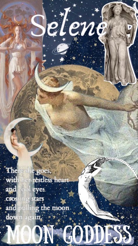 #selene #moongoddess #greekmytholgy #greekgoddess Selene Goddess Art, Greek Mythology Selene, Goddess Selene Art, Lady Selene, Selene Aesthetic, Mythology Quotes, Greek Mythology Quotes, Selene Goddess Of The Moon, Selene Goddess