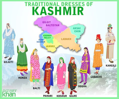 Traditional Dresses of Kashmir by ArsalanKhanArtist.deviantart.com on @deviantART History Of Kashmir, Kashmir Pakistan, Indian Culture And Tradition, Pakistan Culture, History Of Pakistan, Pakistani Culture, Pakistan Dress, Dress Name, Fashion Vocabulary