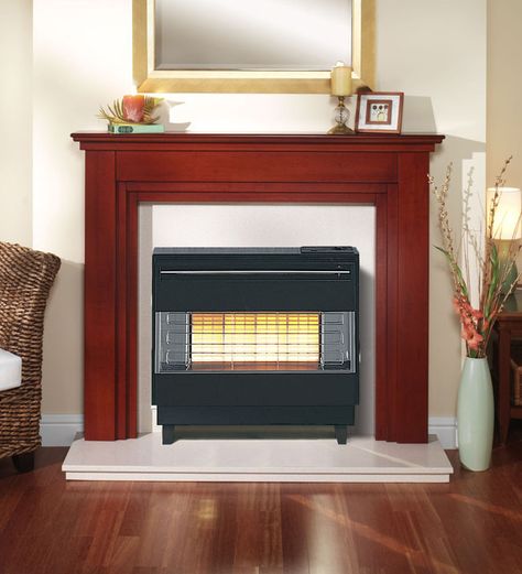 Gas Heaters Living Room, Gas Log Fireplace With Heat, Remote Gas Log Fireplace With Heat, Living Flame Gas Fire, Gas Stove Fireplace, Gas Fireplace Starfire Direct, Rustic Farmhouse Fireplace, Wall Gas Fires, Brick Chimney