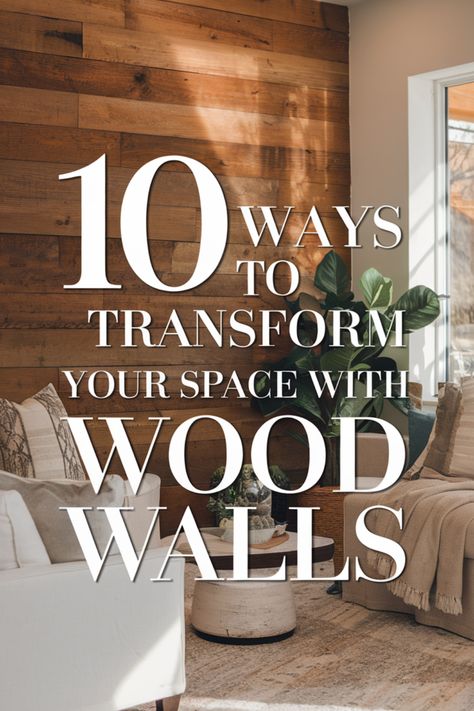 Looking for ways to make your home feel warm and inviting? Check out these 10 creative ideas to transform your space with stunning wood walls. Perfect for any style. Wooden Wall Accent Bedroom, Wall Wooden Decoration Ideas, Wood Wall For Bedroom, Wide Plank Walls Horizontal, Horizontal Wood Panel Walls, Wooden Wallpaper Living Room, Rustic Wainscoting Ideas Farmhouse Style, Faux Log Cabin Interior Walls, Rough Lumber Walls