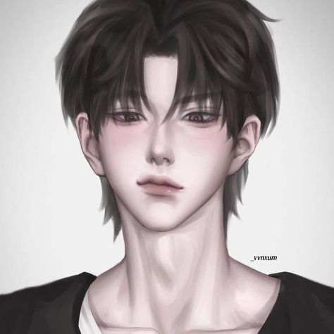 Male Portrait Pose Reference, Digital Art Boy, Boy Digital Art, Korean Drawing, Boy Hair Drawing, Grunge Pictures, Character Inspiration Male, Art Tools Drawing, Korean Art