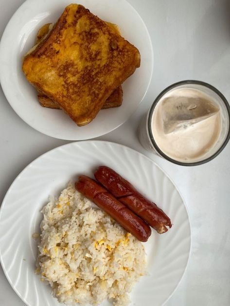 Rice Meal Aesthetic, Egg Fried Rice Aesthetic, Mexican Breakfast Aesthetic, Rice Aesthetics, Eating Breakfast Aesthetic, Egg Breakfast Aesthetic, Sausage Aesthetic, French Breakfast Aesthetic, Fried Rice Breakfast