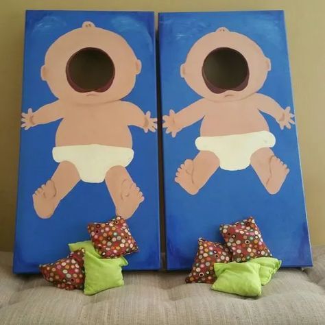 30+ Fun Baby Shower Games for Large Groups that Everyone Can Enjoy - HubPages Recuerdos Baby Shower Originales, Games For Large Groups, Baby Shower Games For Large Groups, Baby Shower Guessing Game, Diy Baby Shower Games, Baby Shower Party Games, Fun Baby Shower Games, Baby Shower Inspiration, Nautical Baby Shower