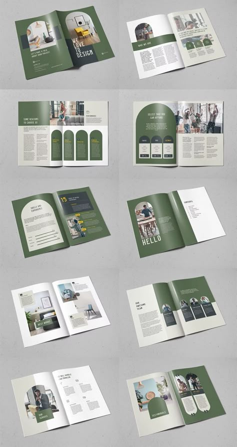 Modern Brochure Design Template InDesign. 20 Pages. Cute Booklet Design, Elegant Brochure Design Layout, School Booklet Design, Architecture Booklet Design, Indesign Layout Inspiration Creative, Whitepaper Examples, Luxury Magazine Layout, Book Design Inspiration Creative, Modern Brochure Design Creative