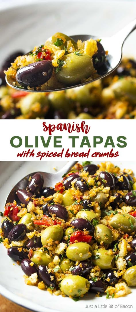 Spanish Style Recipes, Spanish Dinner Party, Munchie Ideas, Tapas Olives, Mediterranean Tapas, Spanish Cafe, Mexican Tapas, Vegan Tapas, Spiced Bread