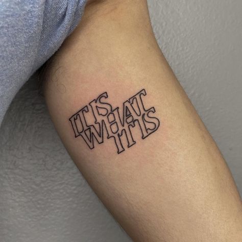 It Is What It Is Tattoo Ideas Fonts, Risk Tattoo For Men, Simple Leg Tattoo Men, Male Patchwork Tattoo, Mom Tattoos For Guys, Lovely Tattoo, Orlando Tattoo, Lower Arm Tattoos, Ignorant Style Tattoo