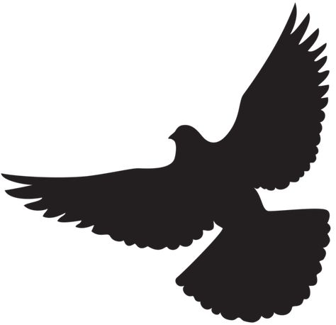 Dove Silhouette, Black Bird Tattoo, Heaven Tattoos, Bird Stencil, Landscape Tattoo, Silhouette Tattoos, Photoshop Design Ideas, Background Images For Editing, Silhouette Clip Art