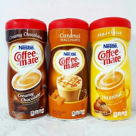 Coffee Mate Creamer, Nestle Products, Hazelnut Coffee Creamer, Non Dairy Coffee Creamer, Powder Coffee Creamer, Coffee Creamers, Coffee Flavors, Hazelnut Coffee, Coffee Mate