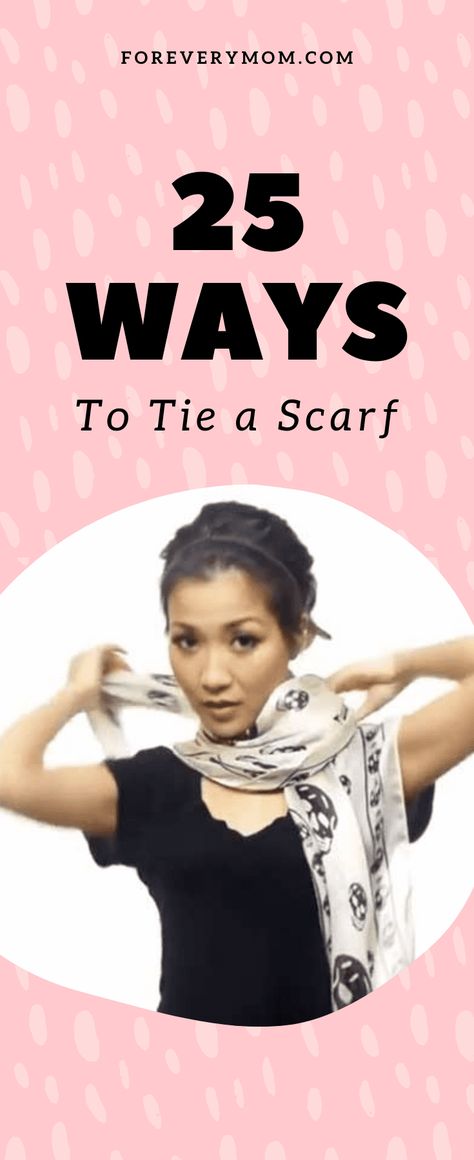 If you're clueless on how to tie a scarf, this is the video tutorial for you. This shows you 25 ways to wear and tie a scarf. This is one to pin and watch again and again! #scarfs #scarflove #scarfweather #scarfseason #scarfstyle #scarflover #scarfsilk #scarffashion #scarfaddict #scarfbib #scarfstyle #crochetscarf #blanketscarf #louisvuittonscarf #printedscarf #scarfhowtoweara #scarftying Large Scarf Tying, How To Fold Scarf, Scarf Tying Tutorial, Ways To Tie A Scarf, Fancy Scarf, Scarf Wearing Styles, Ways To Tie Scarves, Mom Uniform, Tie A Scarf