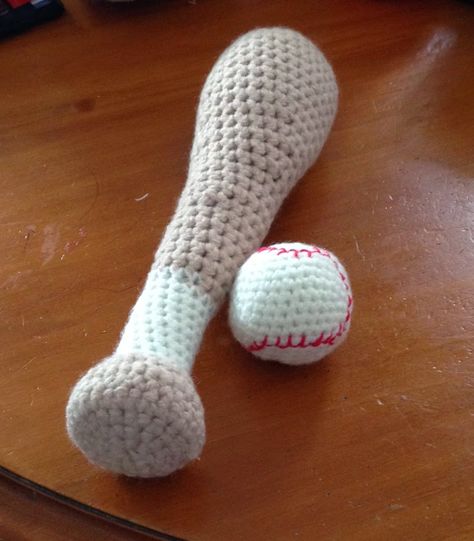 Crochet Baseball Bat Free Pattern, Crocheted Baseball Pattern, Crochet Baseball Pattern, Crochet Baseball Bat, Baseball Crochet Pattern, Baseball Crochet, Crocheted Decorations, Crochet Baby Items, Samaritans Purse