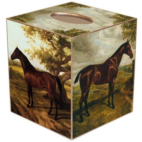 Bath Accessories - Equine Luxuries Elegant Horse, Hunt Scene, Equestrian Decor, Tissue Box Holder, Fox Hunting, Tissue Box Cover, Waste Basket, Western Decor, Tissue Box Covers