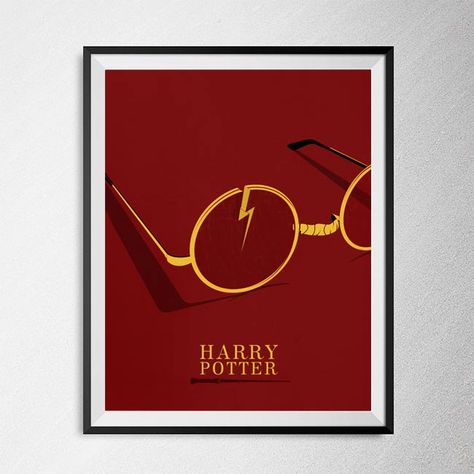 Illustration Film Poster Minimal Harry Potter poster Art Print The Flash Minimalist Poster, Fantastic Four Polaroid Poster, Harry Potter Typography, Harry Potter Poster Goblet Of Fire, Back To The Future Minimalist Poster, Indiana Jones Minimalist Poster, Animated Movie Posters, Guess The Movie, Harry Potter Poster