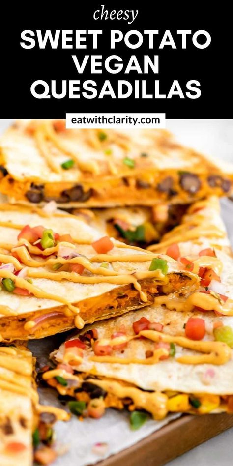 Potato Quesadilla, Vegan Quesadillas, Bean Quesadilla, Black Bean Quesadilla, Vegan Quesadilla, Sweet Potato Quesadilla, Roasted Beet Hummus, Best Vegan Cheese, Boiling Sweet Potatoes