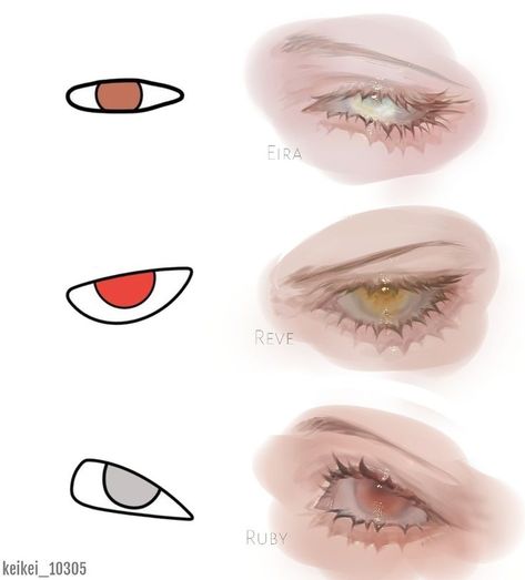 Coloring Eyes Tutorial, Keikei_10305 Art, Cute Smile Drawing, How Draw Eyes, Eye Drawing Digital, How To Shade Eyes, How To Color Skin, How To Color Eyes, Eye Reference Photo