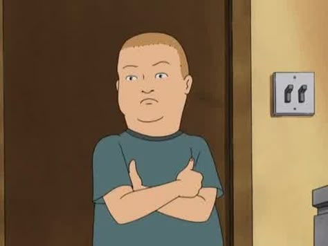 Bobby Hill Reaction Pic, Bobby Hill Pfp, Bobby Hill Funny, Arms Crossed Reaction Pic, Cross Meme, Bobby Hill, Crossed Arms, Funny Dp, Crazy Funny Pictures