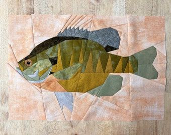 LoverOfLifeDesigns - Etsy Quilts With Fish, Fish Quilt Patterns Free, Fishing Quilts, Fish Quilts, Fishing Quilt, Fish Quilt Pattern, Fish Theme, Fish Quilt, Paper Pieced Quilt Patterns