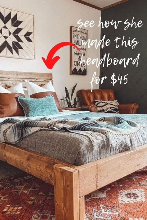 Scrap Wood Headboard, Diy Wooden Headboard, Rustic Star Decor, Diy Wallpaper Headboard, Rustic Wooden Headboard, Wallpaper Headboard, Farmhouse Bedroom Set, Diy Headboard Wooden, Room Hanging Decor