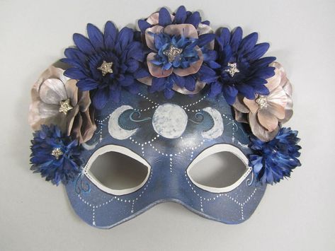 Moon Masquerade Mask, Masquerade Mask Aesthetic, Moon Paintings, Silver Masquerade Mask, Masquerade Ball Mask, Halloween Writing, Mask Aesthetic, Flower Moon, Mask Masquerade