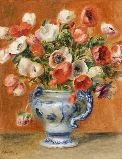 August Renoir, Roses In A Vase, Renoir Art, Antoine Bourdelle, Renoir Paintings, Auguste Renoir, Pierre Auguste, Rose Vase, Paul Cezanne