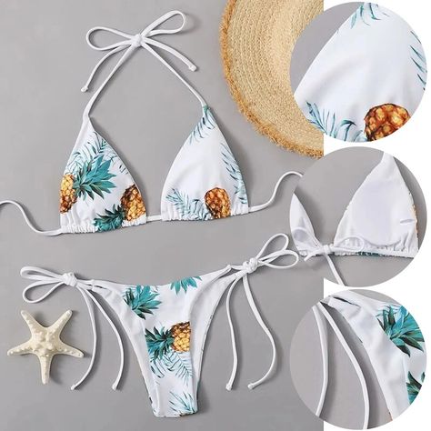 🌴 New Bikini Collection is Here! 👙 Ready to slay the beach? Discover our hottest styles, now available! 🚚 Free Shipping #new#bikini#beach#collection#summerlook#beachlook#bikinilook#chiclook Female Swimwear, Comfortable Swimwear, Competition Swimwear, Women Swimsuit, Suit For Women, Swimming Suit, Vintage Swimsuits, Print Swimwear, Pineapple Print