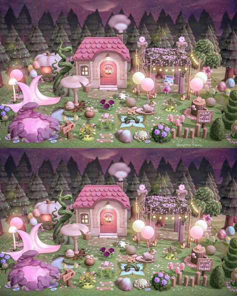 𝓭𝓪𝓷𝓲 🧚🏼‍♀️ on Instagram: “welcome to Judy’s enchanted fairy garden 🧚🏼‍♀️🍃✨ I was missing my fairycore builds so I made this little home for Judy today 💜 . . . you…” Minecraft Cherry Blossom House, Cherry Blossom House, Kawaii Island, Minecraft Cherry Blossom, Enchanted Fairy Garden, Fairy Island, Cottagecore Animal Crossing, Blossom House, Fairy Garden Animals