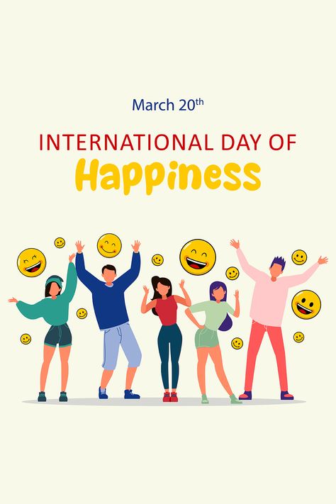 Download this Free Vector about International day of happiness illustration, and discover more Professional Graphic Resources on my Freepik. #freepik #vector #happinessday #smileyface #happyemoji #laughterday #laugh #internationalday International Day Of Happiness Creative, International Day Of Happiness Poster, Happiness Illustration, International Happiness Day, Happiness Day, Laughter Day, Day Of Happiness, Boho Quotes, International Day Of Happiness