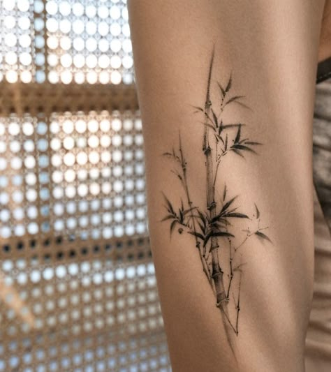 Bamboo Back Tattoo, Chinese Bamboo Tattoo, Bamboo Leaves Tattoo, Bamboo Forest Tattoo, Bamboo Tree Tattoo, Bamboo Tattoo Design, Japanese Bamboo Tattoo, Bamboo Tattoo Ideas, Japan Flower Tattoo