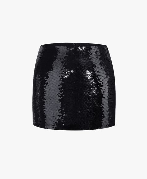 Buy Jemma Sequin Skirt by NUÉ - Clothing | Seezona Classic Mini Skirt, Slippers Outfit, Happy Clothes, Heel Accessories, Black Outfits, Sequin Mini Skirts, Jewelry Techniques, Golden Girl, Stacked Jewelry