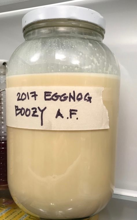 Eggnog, Boozy af - Cathy Barrow What Alcohol Goes In Eggnog, Fireball Eggnog Recipe, Eggnog And Fireball, Boozy Eggnog, Alcoholic Eggnog, Eggnog Recipe Homemade, Homemade Eggnog, Pudding Shots, Moonshine Recipes