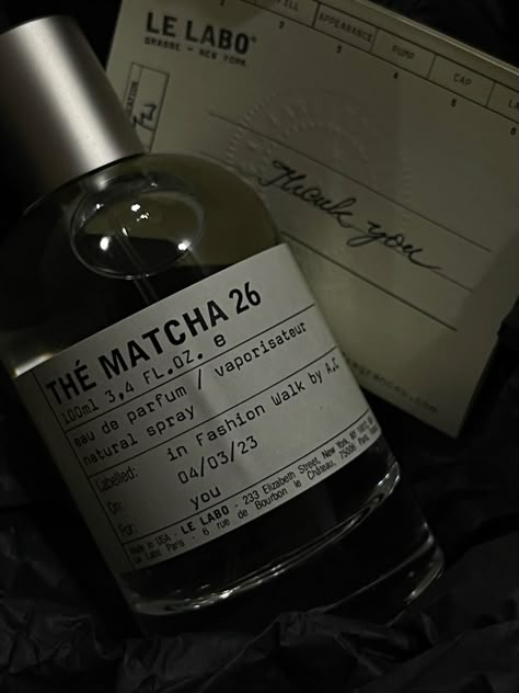 The Matcha Le Labo, Le Labo Matcha, Le Labo The Matcha, Matcha Perfume, The Matcha 26, Fragrances Perfume Men, Replica Perfume, Boat Drinks, Perfume Men