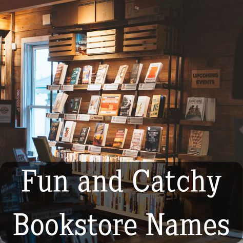 Bookstore Names, Cafe Names Ideas, Book Club Names, Vintage Bookshop, Coffee Shop Names, Store Names Ideas, Bookshop Café, Bookstore Design, Title Generator