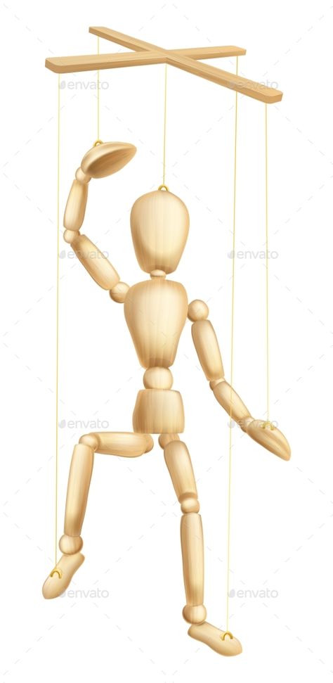 An illustration of a wooden marionette or puppet figure or man on strings Marionette Tattoo, Wooden Marionette, Human Puppet, Wooden Puppet, The Marionette, Puppets For Kids, Doll Drawing, Wooden Man, Marionette Puppet