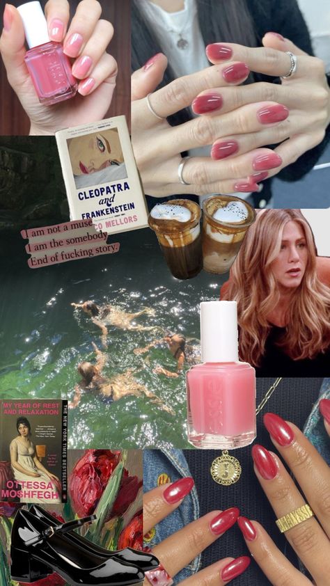 Friends, swimming, nail polish, essie ballet slippers, cleopatra and frankenstein, my year of rest and relaxation, coffee, jewelry, mary janes, tulips, rachel green, rachel green aesthetic, rachel Green hair, rachel green outfits, visit, beach, summer, 2024 goals Aesthetic Rachel Green, Rachel Green Aesthetic, Cleopatra And Frankenstein, Estilo Rachel Green, Essie Ballet Slippers, Year Of Rest And Relaxation, Rachel Green Hair, Nail Polish Essie, Coffee Jewelry