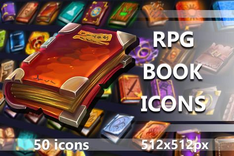 Free Game Assets, Library Icon, Crown Symbol, Book Icon, Icon Download Free, Free Icon Set, Easy Books, Magical Book, Game Download Free