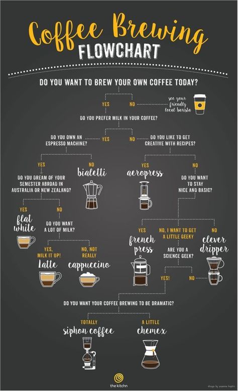 Coffee Brewing Flowchart Kaffe Station, Mousse Au Chocolat Torte, Coffee Brewing Methods, Coffee Infographic, Coffee Guide, Coffee Facts, Coffee Today, Coffee World, Coffee Menu