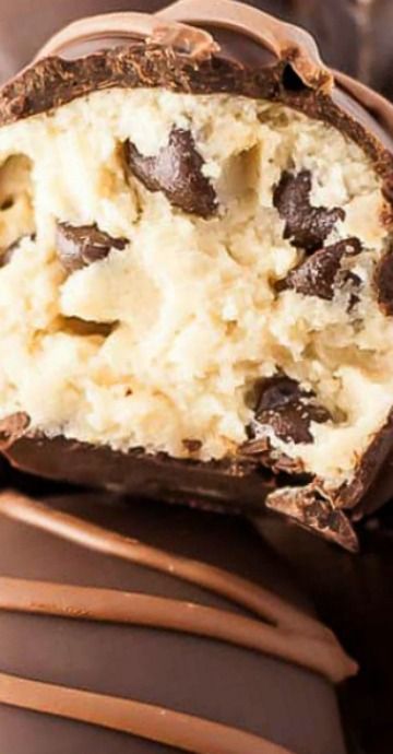 Cookie Dough Truffles Egg Free Cookies, Heavenly Desserts, Truffle Shuffle, Chocolate Dipped Cookies, Cookie Dough Truffles, Candy Treats, Cookie Dough Recipes, Bark Recipe, Sweet Recipes Desserts