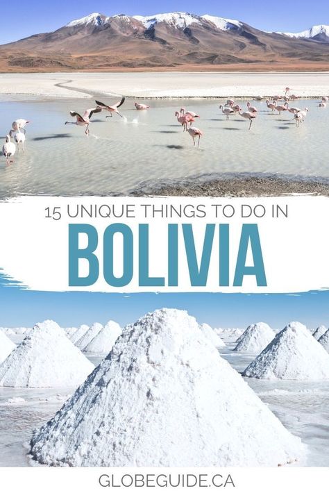 From touring UNESCO sites to walking the path of the dinosaurs, here are 15 unforgettable things to do in Bolivia. South America travel | Travel in South America | Bolivia travel New York Tourist, Copacabana Bolivia, Beginner Backpacking, Bolivia Salt Flats, South America Travel Itinerary, South America Travel Destinations, Bolivia Travel, South America Destinations, Lake Titicaca