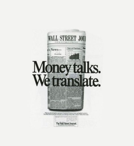 Newspaper Aesthetic Design, Wall Street Journal Newspaper, Newspaper Front Pages, Hang Tag Design, The Newspaper, Gold Water, Money Talks, Tag Design, Wall Street Journal