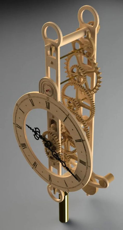 This is a wooden clock laser cut files with many layers and gears...you can use this on your design, on your laser cut and on your CNC machine.... Wooden Clock Plans Free, Wooden Clock Plans, Laser Cut Wood Jewelry, Wood Carving Art Sculpture, Wooden Gear Clock, Wooden Gears, Laser Cut Box, Cuckoo Clocks, Gear Clock