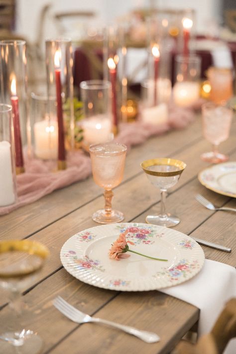 Get a glimpse into the life of "Blush" where every moment is filled with laughter, love, and joy. Check out our blog sharing table styling inspo with the color Blush for this year's new Pantone 2024 Color (Peach Fuzz). Mismatched Plates Table Setting, Wedding Thrift, Vintage Plates Wedding, China Plates Wedding, Mismatched China Wedding, Mismatched Table Setting, Vintage Glassware Collection, Colorful Glassware, Pantone 2024