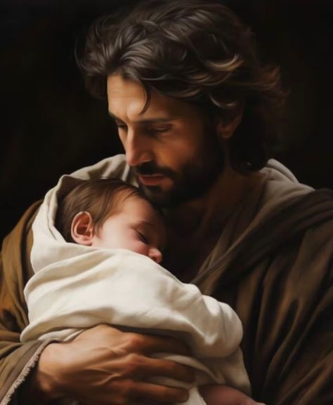 Joseph, that strong, silent, almost... - Melinda Sue Bridges Saint Joseph Art, Catholic Artwork, Jesus Artwork, Church Pictures, Pictures Of Christ, Jesus Christ Artwork, Religious Pictures, Jesus Christ Art, Catholic Images