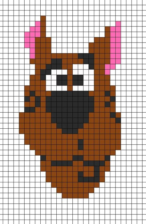 Scooby Doo Pixel Art, Scooby Doo Crochet, Notebook Drawings, Sequin Art, Friends Picture, Notebook Drawing, Simple Christmas Tree, Grid Paper, Block Art