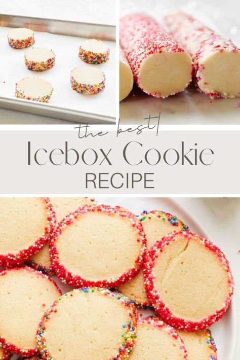 Freezer Cookie Dough, Refrigerator Cookies Recipes, Icebox Cookie Recipe, Freezer Cookies, Refrigerator Cookies, Christmas Cookie Recipes Holiday, Icebox Cookies, Krispie Treats Recipe, Frozen Cookie Dough